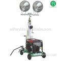 portable mobile trailer mounted led light tower with 2kw diesel generator